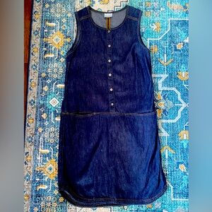 Never worn Columbia dress, denim, flattering